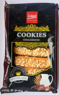 Sušenky Celpol Šejkovy sušenky 200 g s arašídy a karamelovou náplní