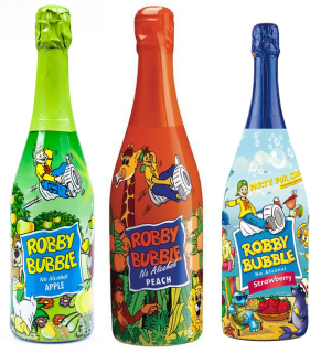 Dětský sekt Robby Bubble 750 ml - MIX 3 ks - VÝPRODEJ !!! DMT: 2022