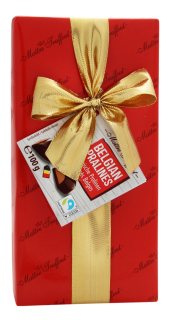 Bonboniéra Maitre Truffout 100 g směs pralinek ve tvaru srdce, dárkové balení