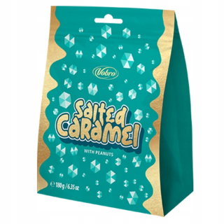Čokoládové mini tyčinky VOBRO 180 g SALTED CARAMEL - slaný karamel