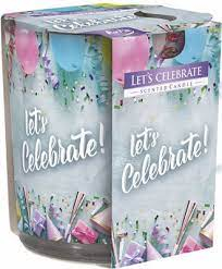Vonná svíčka BISPOL 300 g - LET'S CELEBRATE s krásným potiskem