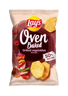 Lupínky LAY'S Oven baked 110 g bramborové s příchutí grilované zeleniny 50 % méně tuku