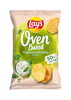 Lupínky LAY'S Oven baked 110 g bramborové s příchutí jogurtu a bylinek 50 % méně tuku