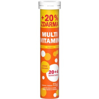 Šumivý vitamín VITAR 72 g 20+4 tablety, multivitamin + 20 % ZDARMA