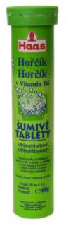 Vitamín - šumivé tablety HAAS 80 g 20 tablet, hořčík, vitamin B6 s příchutí citronu
