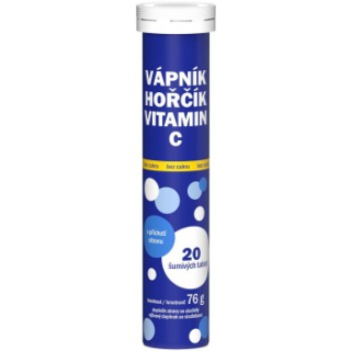 Šumivý vitamín VITAR 76 g 20 tablet, hořčík, vitamin C s příchutí citronu