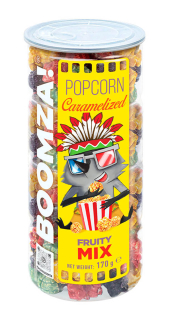 Sladký popcorn BOOMZA! 170 g karamelizovaný - ovocný