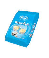 Oplatky Crispy Balls 200 g kuličky s kokosovou náplní a vločkami