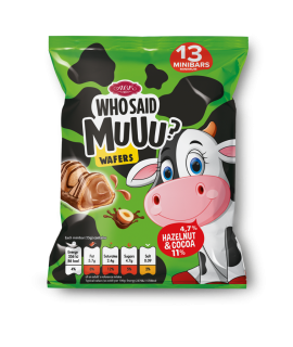 Tyčinky "WHO SAID MUUU?" 200 g s lískooříškovou a kakaovou příchutí
