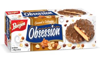 Sušenky Obsession 128 g s karamelem, sušeným ovocem a oříšky