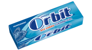 Žvýkačky ORBIT dražé 14 g Peppermint - balení 30 ks
