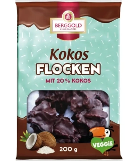 Kokosové vločky BERGGOLD 200 g v čokoládě