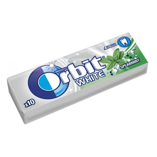 Žvýkačky ORBIT WHITE dražé  - SPEARMINT balení 30 ks