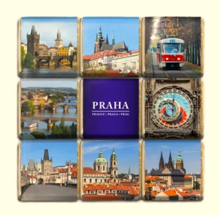 Mini čokoládky PRAHA 45 g - 9x mini čokoládička - mléčná