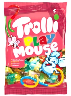 Želé TROLLI Playmouse s ovocnou příchutí, natural produkt 200 g - AKCE !!!