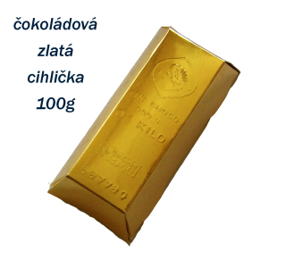 Čokoládová zlatá cihla cihlička 100g