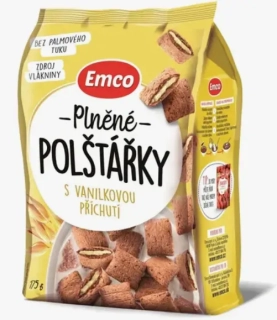 EMCO plněné Polštářky s vanilkovou příchutí 175 g