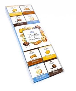 Kolekce luxusních belgických mini čokolád DOLFIN 108 g BISCUIT