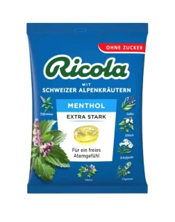 RICOLA bylinné Mentolové bonbóny BEZ CUKRU, se sladidly 75 g