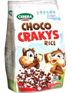 Cereální kuličky CERERA 250 g CHOCO CRAKYS - s vitamíny