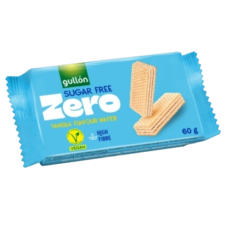 BEZ CUKRU oplatky GULLÓN ZERO vanilkové vafle 60 g