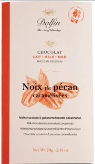  DOLFIN mléčná čokoláda | Karamelizované pekanové ořechy 70 g
