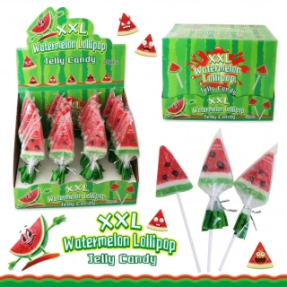 Želé lízátka 20 g MELOUN - JELLY WATERMELON LOLLIPOP - balení 40 ks