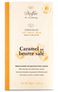  DOLFIN mléčná čokoláda | karamel ze slaného másla 70