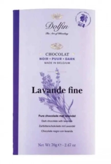 DOLFIN belgická čokoláda hořká 70g levandule