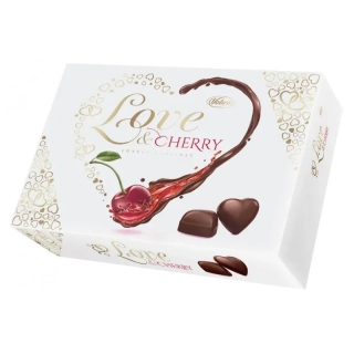 Bonboniéra VOBRO Love & Cherry 300 g - višně v likéru