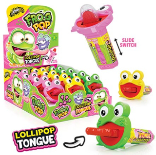 Lízátko FROG POP 10 g - vystřelovací ŽÁBA