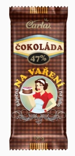 Čokoláda na vaření CARLA 100 g - hořká 47 %