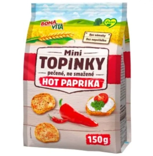 Mini topinky BONA VITA pálivá paprika VEGAN 150 g