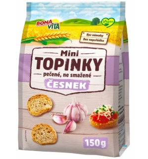 Mini topinky BONA VITA česnek VEGAN 150 g