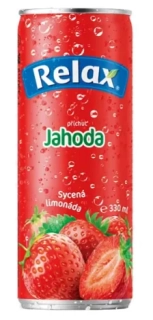 Relax limonáda Jahoda - plech 330 ml