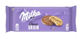 Polomáčené sušenky MILKA CHOCO GRAINS s ovesnými vločkami 126 g