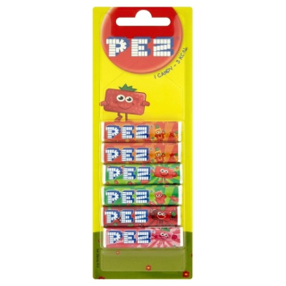 PEZ štangličky 51g komprimátové bonbóny,  (6x 8.5 g)