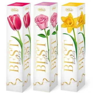 Bonboniéra Vobro 75 g BEST WISHES - KVĚTINY