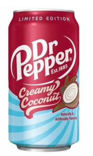 Dr. Pepper 355 ml plech - kolová limonáda CREAMY COCONUT