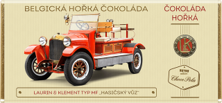 Čokoláda RETRO 100g "L&K Hasičský vůz"hořká
