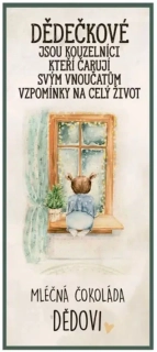 Dárková čokoláda 100 g mléčná - DĚDEČKOVI