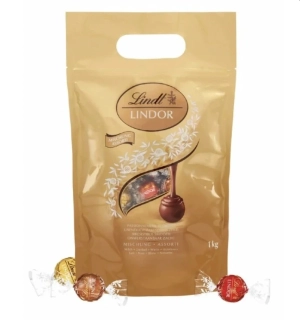 Pralinky Lindt LINDOR 1 kg bag - zlatá MIX