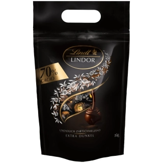Pralinky Lindt LINDOR 1 kg bag - hořká 70 %
