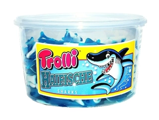Želé Trolli ŽRALOCI / DELFÍNI 8 g - dóza 150 ks