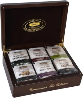 Luxusní dárková čajová kazeta PREMIER´s TEA COLLECTION - dřevěná kazeta (180x 2 g)