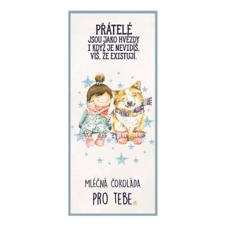 Dárková čokoláda 100 g mléčná - PŘÁTELÉ (PRO TEBE)
