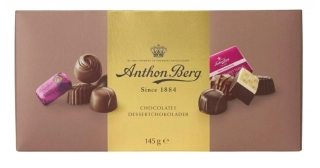 Luxusní bonboniéra ANTHON BERG 145 g ZLATO-HNĚDÁ
