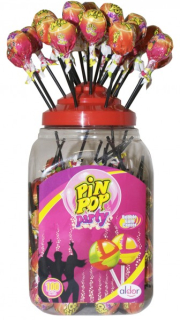 Lízátko 18g PIN POP PARTY se žvýkačkou SUPER CENA !!!