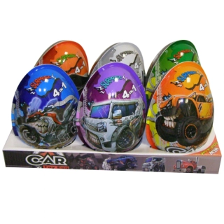 Plastové vajíčko MEGA XXXL 4v1 20 g CAR TOY 20 g