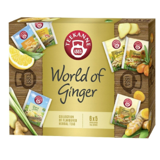 Čaj TEEKANNE - WORLD OF GINGER 55 g - zázvorové čaje 30 sáčků
